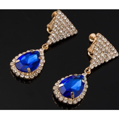 YFJEWE Women Fashion Tricolor Sparkling Crystal Earrings Genuine Popular Decorative Gems Earrings Jewelry Accessories #E304
