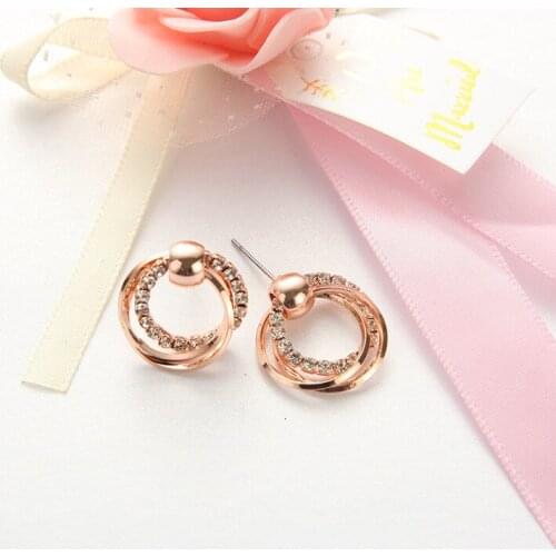 Wholesale Sales Punk 2018 Fashion New Earrings Simple Temperament Wild Shine Circle Ladies Earrings Hot Sale Earrings Neoglory