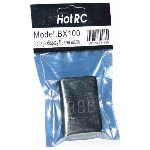 10pcs HotRc BX100 1-8S Lipo Battery Voltage Tester/ Low Voltage Buzzer Alarm/ Battery Voltage Checker with Dual Speakers