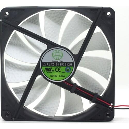 For GLOBE FAN RL4Z B1352512H SXD13525B12H 12V 0.33A 0.70A 13.5CM chassis power cooling fan 135x135x25mm cooler