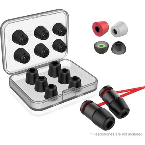 6 Pairs Soundproof Soft Sponge Covers Sports Silicone Ear Cap Earphone Sleeve Headphone Adapter Protective Cover Accessories