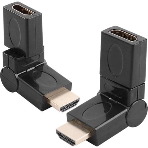 Adapter 360 Degrees Rotating Right Angle Male To Female Converter Extender For HDTV Projetor Laptop Monitor Converter