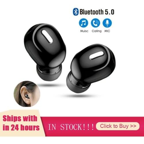 2Colors Wireless Headphones Bluetooth 5.0 Earphone HIFI Mini In-ear Sports Running Headset Support IOS/Android Phones HD Call