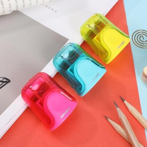 DELI R01100 Pencil Sharpener 3PCS/Set U shape touch grip school shapeners cutter kids office stationery
