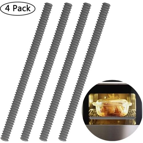 4 pcs 14 inch long Oven Rack Covers Heat Resistant Silicone Oven Shelf Rack Guard edge Protector non-toxic flexible for kitchen