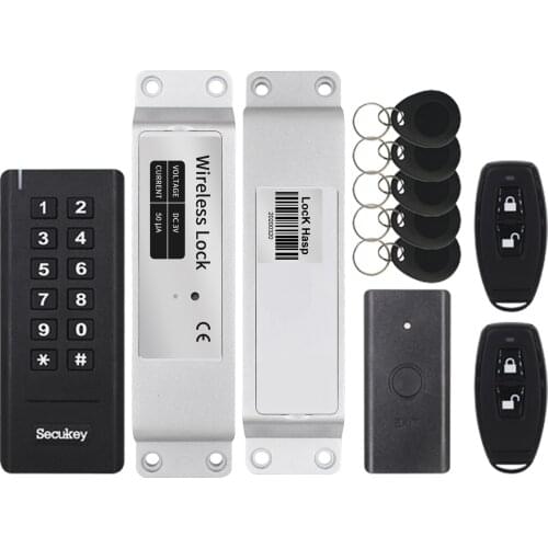 High Security Remote Open-door Door Lock RFID Card Reader Wireless Access Control Electronic Lock Kit