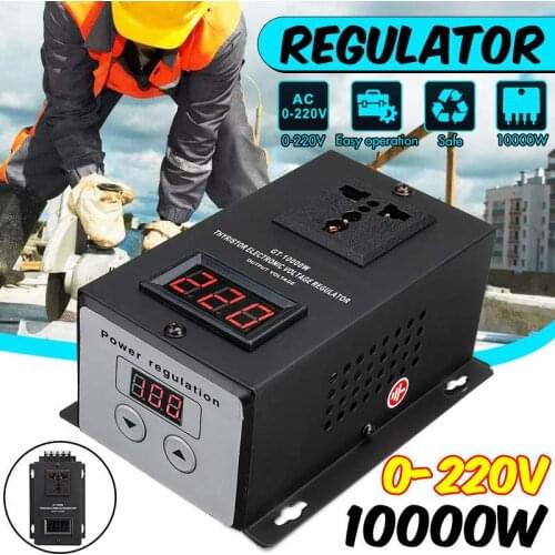 10000W AC220V High Power SCR Electronic Voltage Regulator Temperature Speed Adjust Controller Dimmer Power Thermostat Controller