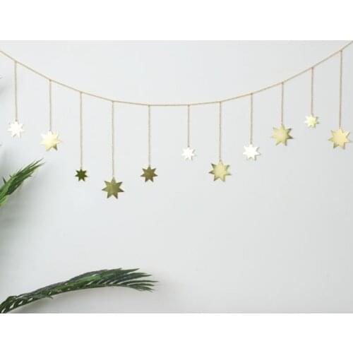 Garland Star String Banners Wedding Banner For Party Home Wall Hanging Decoration baby shower favors #2