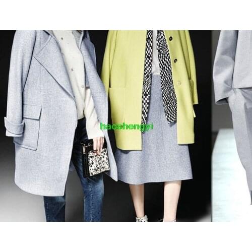 Imported gray twill cashmere fashion fabric with warm heart