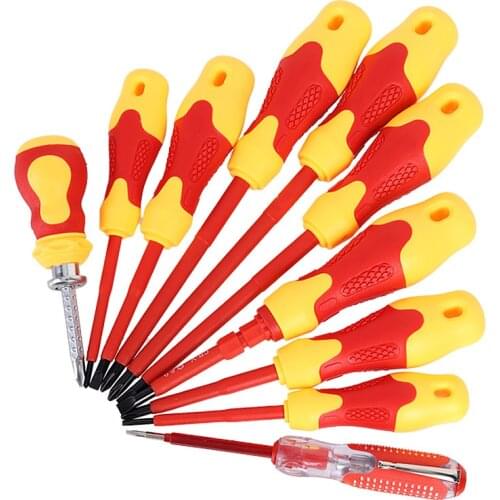 JUNEFOR Screwdriver Set Multitool Electrician Insulated Phillips Slotted Multi-function Screw driver Set Repair Hand Tool Kit