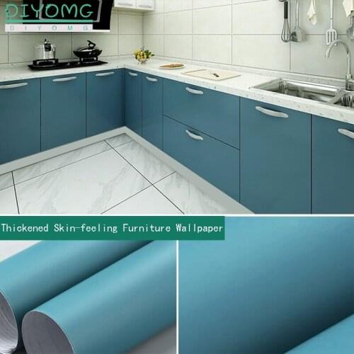Furniture Cabinets Self Adhesive Film Wallpaper PVC Waterproof Wardrobe Desktop Kitchen Stickers Drawer Contact Paper Thickened