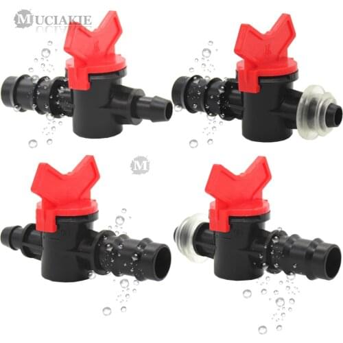 MUCIAKIE 1PC DN16 DN20 Barbed Switch Valve Connector Garden Irrigation Adaptor Micro Irrigation Greenhouse Fittings