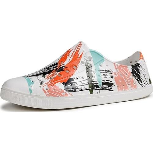 Men Summer Casual Loafers Breathable Skateboard Sneakers Outdoor Graffiti Walking Shoes 2021 New Brand Designer 39-44 Euro