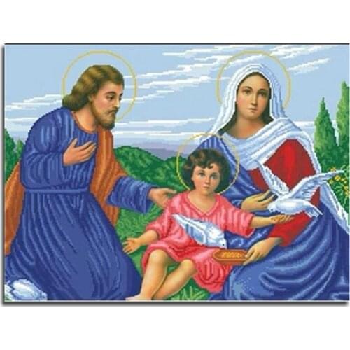 Peter ren DIY Diamond painting Jesus pigeons Diamond embroidery religion New Years decor square icon Full Mosaic pictures kits