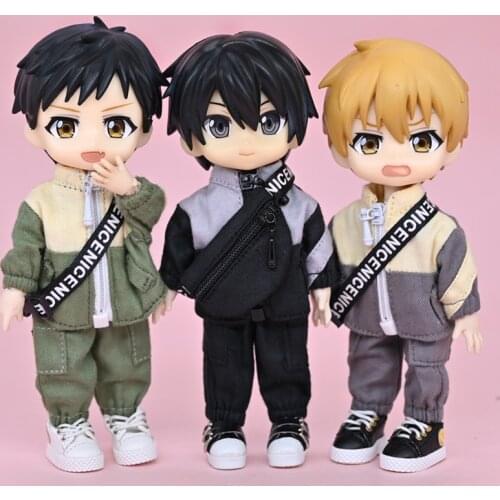 Ob11 baby crossbody bag suit GSC Molly YMY 1/12 BJD cargo suit coat+pant+bag Doll accessories