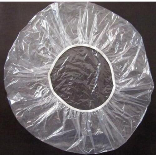100Pcs Disposable Hat Women Men Plastic Hat Bath Caps for Spa Hair Salon Clear Hotel Shower Bathing Caps
