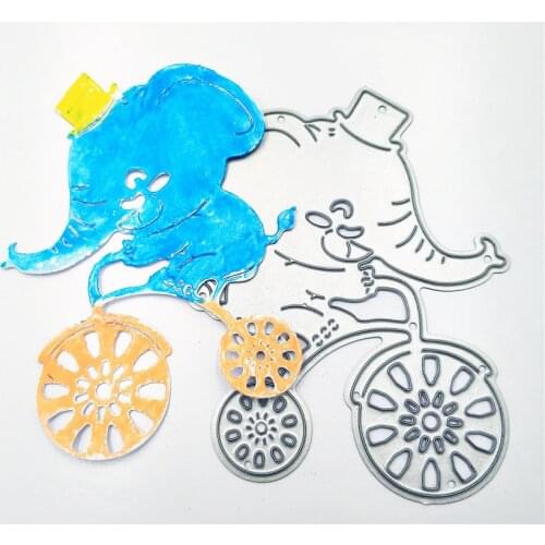 PANFELOU Amusement park circus Elephant bike metal craft paper die cutting dies Scrapbooking/DIY Easter Embossing mould cards