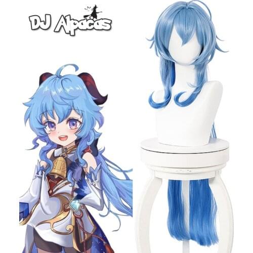 100cm Long Hair Wig Genshin Impact Ganyu Cosplay Gradient Cosplay Anime Cosplay Wigs Heat Resistant Synthetic Wigs Halloween