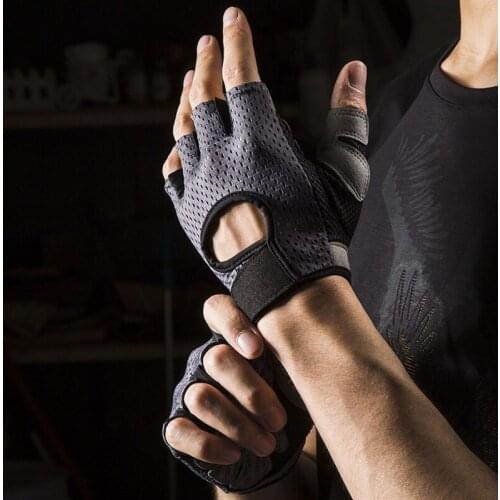 Professional Gym Fitness Breathable Anti-Slip Women Men Half Finger Summer Fishing Cycling Fingerless Gloves Female Bicycle Bike