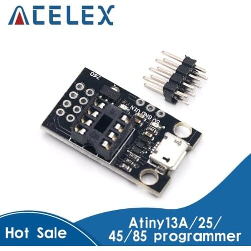 ATtiny13A / ATtiny25 / ATtiny45 / ATtiny85 Pluggable ATTINY Development Programming Bare Board