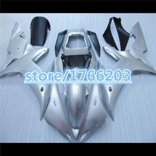 Full Fairing Kit Customized fairing YZFR1 02 03 All Silver for YZF-R1 02-03 YZF R1 2002 2003 YZF1000 YZF-1000 02 03 BBF