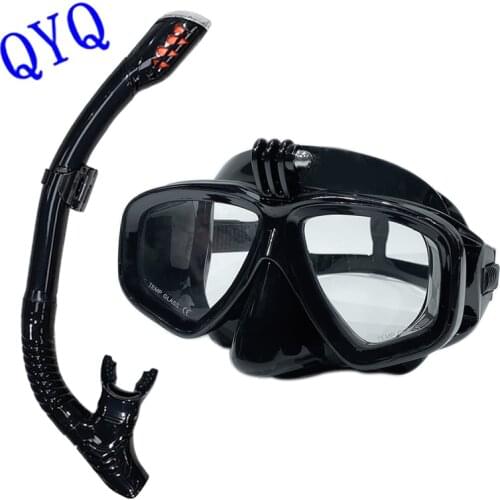 Professional underwater diving mask scuba diving goggles are suitable for GoPro small sports camera all-dry diving glasses