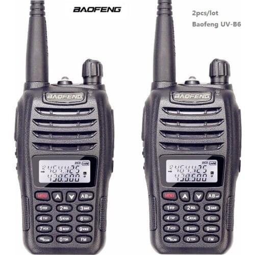 2PCS Baofeng UV-B6 Walkie Talkie FM Transceiver for Hunting Radio Ham Radio comunicador HF Transceiver two Way Radio рация
