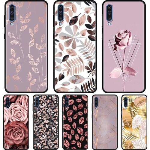 Hot Flower Leaf Case For Samsung Galaxy A50 A70 A10 A20e A30 A40 A20s A10s A10e A80 A90 A60 A30s TPU Shell Silicone Cover