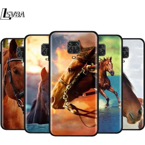Running Horse Animal for Xiaomi Redmi Note 9 9T 9S 9Pro Max 8T 8Pro 8 7 6 5 Pro 5A 4X 4 Silicone Black Phone Case