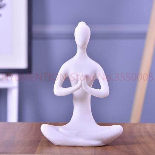 Modern Home Decoration Statue Fashion Abstract Yoga Figure Sculpture Handmade Sandstone Art Collection Gift Ornament 20pcs