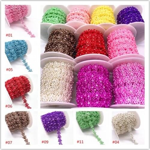 1 Yards Rhinestone Chain Pearl Crystal Jewelry Chain Sew On Trims Wedding Dress Costume Applique Jewelry Making