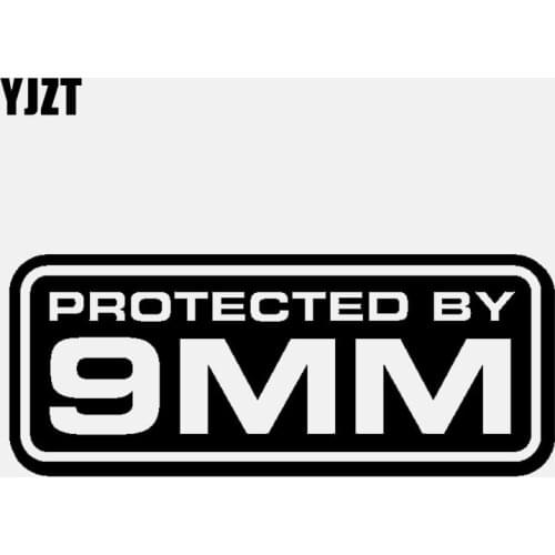 YJZT 12.5CM*5CM Fashion Motorcycle Car-styling Protected By 9MM Vinyl Decal Car Sticker C11-2034
