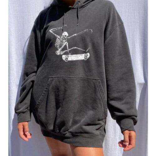 Women 2020 Autumn Streetwear Sweatshirt Hoodies Print Long Sleeve Casual Harajuku Sweatshirt Sudadera Mujer Wn