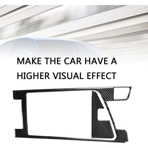 2pcs/set Armrest Storage Box Cover Trim Interior Carbon Fiber Sticker Replacement For Alfa Romeo Giulia 2017-2019