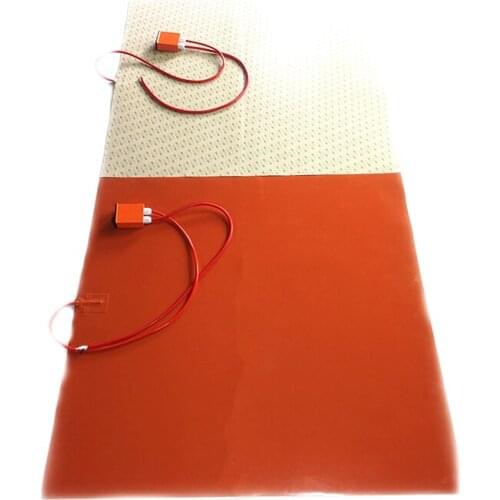 230V 5000W 1000*1000*1.5mm Silicone Heat Bed for 3d printer digital thermostat on wire 1500mm lead wire