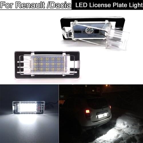 LED License Plate Light For Dacia Duster 2010-up ,Powered by 18-SMD Xenon White LED