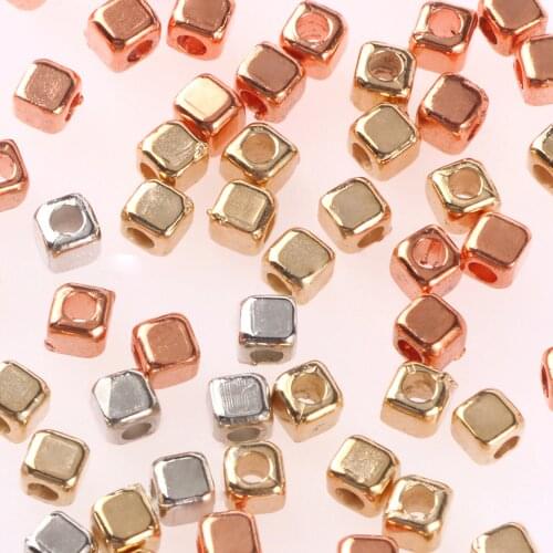 500pcs 3 4 6mm Square Cuboid Seed Bead CCB Plastic Spacer Beads For Jewelry Making DIY Charms Bracelets Necklaces Accessories