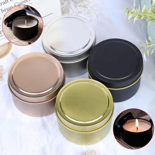4 Styles DIY Round Metal Jars Aluminum Tins with Lids Travel Balm Cosmetic Sample Containers Candle Candy Storage Organizer