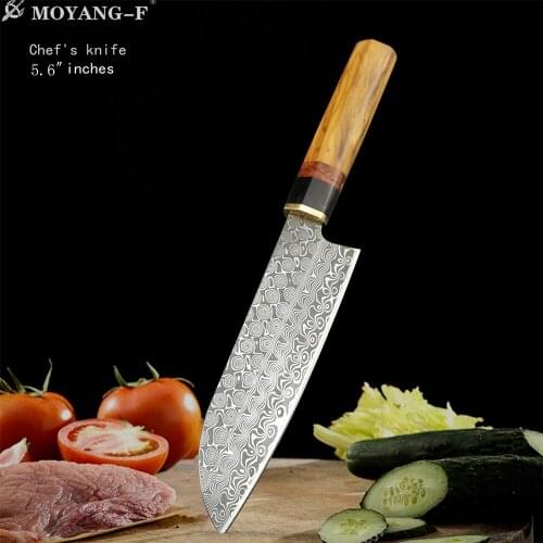MOLANG 5.5 inch cut beef steak knife boutique VG10 Damascus steel slice peeling knife sharp high hardness kitchen knife