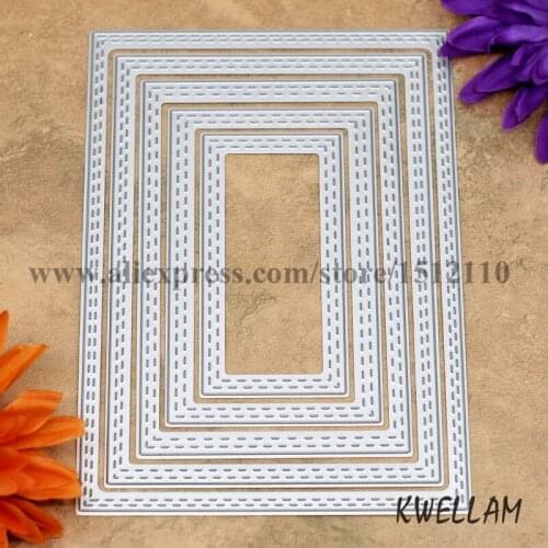 5pcs Scrapbook DIY album Card Paper Card Maker Metal Die Cut Stencil Decoration Die Cutting Template Frame KW642832