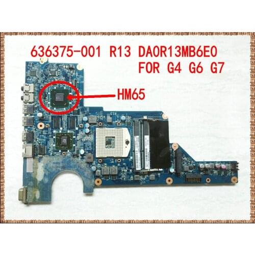 636375-001 for HP pavilion DAOR13MB6E1 G4-1000 G4 G6 laptop motherboard DAOR13MB6E0 650199-001 HM65 chipset 100% full tested ok