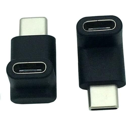 90 Degree up and down Angle USB 3.1 Type C Male to Female USB-C Adapter For Samsung Huawei Smart Phone Portable Connector