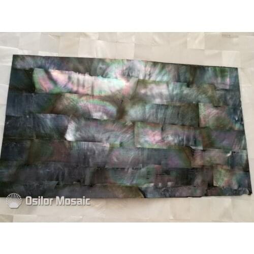 AAA grade brick pattern black mother of pearl shell laminate for musical instrument and furniture inlay