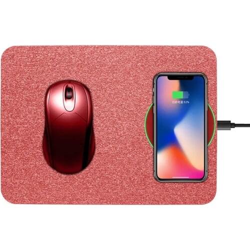 Bakeey 10W Qi Wireless Charger Charging Mouse Pad Mat for iPhone X 8 8 Plus for Samsung S8 Plus - Pink