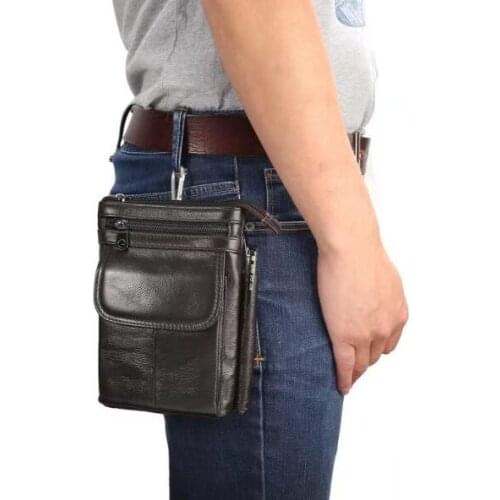 Genuine Cow Leather Hook Loop Clip Shoulder Belt Phone Case For Asus ROG Phone,Zenfone Max Pro (M2) ZB631KL,Zenfone 5Z 5 Lite