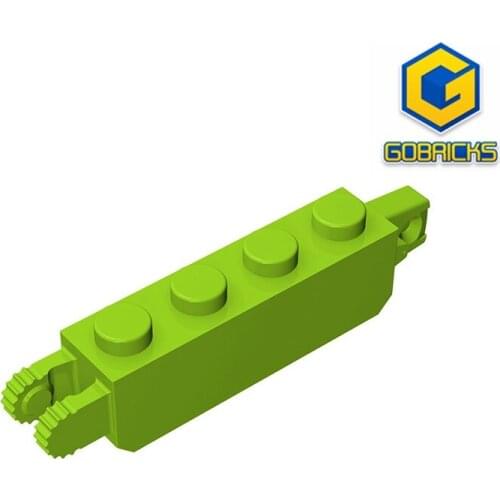 Gobricks GDS-1120 Hinge Brick 1 x 4 Locking with 1 Finger Vertical End and 2 Fingers Vertical End compatible 30387