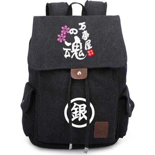 GINTAMA Canvas Student School Shoulder Bag Cosplay Backpack Teenager Travel Rucksack Gift