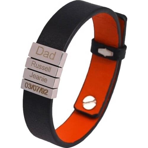 JIAWEIMEI Engraved Bracelets