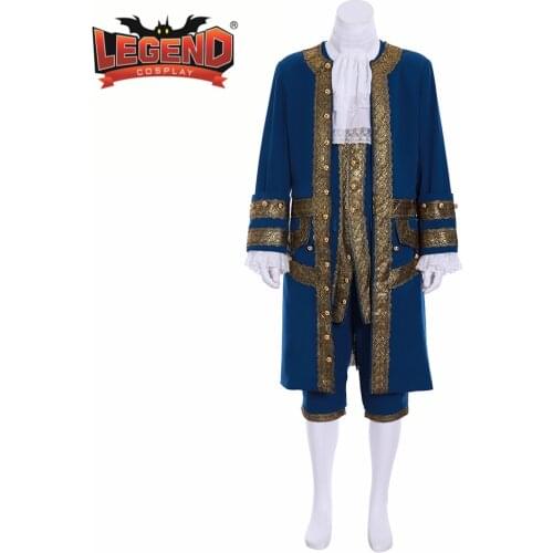 18th century court suit mens rococo blue court suit colonial Victorian Elegant mens blue outfit dress custom made