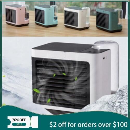 Negative ion air cooler USB charging mini small home desktop air conditioning fan plus water cooling fan